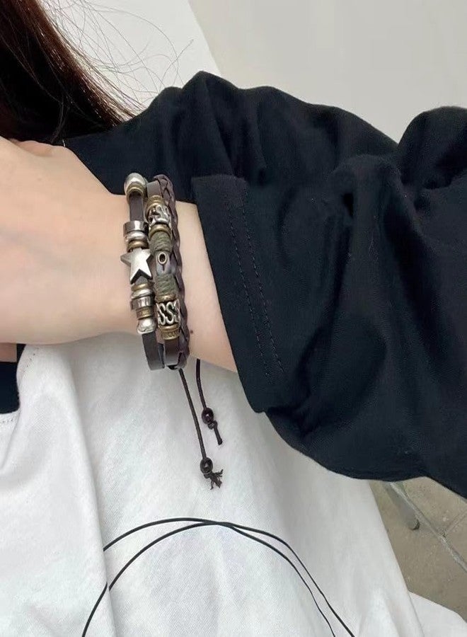 MININAI سوار مينيناي فيري جرانج، سوار جلدي ملفوف بتصميم بوهيمي عتيق، مجوهرات غربية، هدايا، إكسسوارات الألفية الجديدة (نجمة) - Image 5